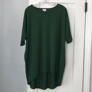 LuLaRoe large Irma solid green
